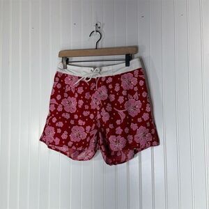 Xhilaration Women's Floral Swim Shorts Red Size XL Beachwear
